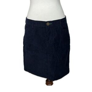 2/$30 Tommy Hilfiger Navy Corduroy Mini Skirt Academia Prep Timeless Retro Sz 10